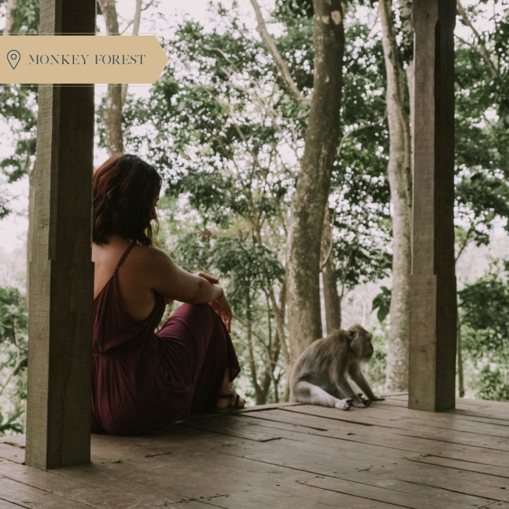 Solo women at the Monkey Forest in Ubud Bali 