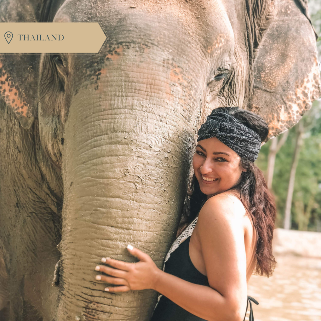 girl with elephant 